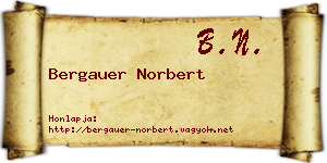 Bergauer Norbert névjegykártya